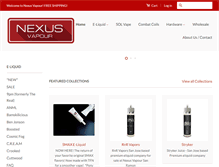 Tablet Screenshot of nexusvapour.com